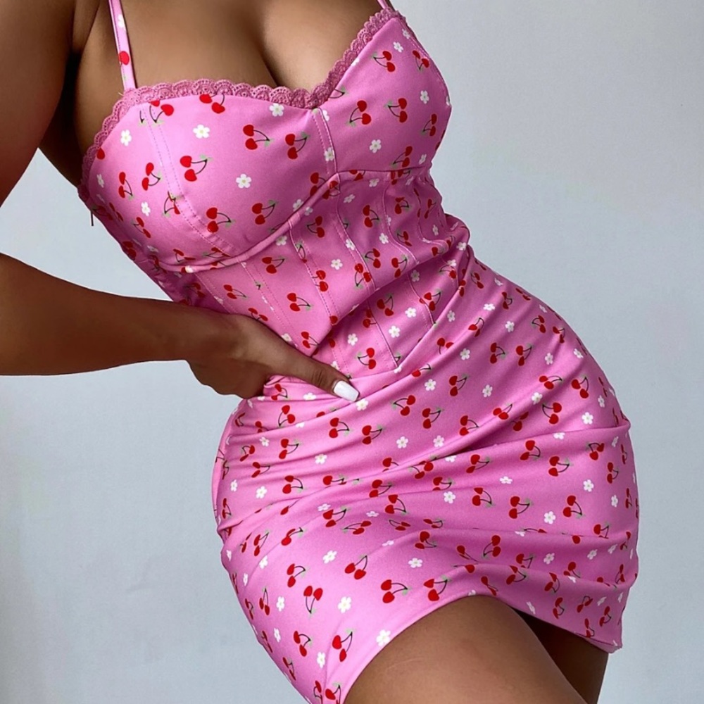 Tiger Mist Pink Mini Dress
